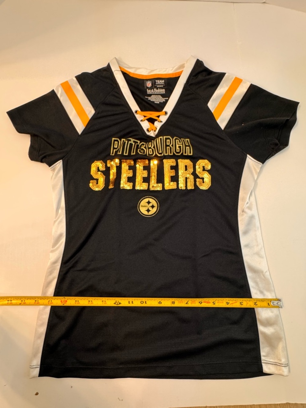 NFL Pittsburgh Steelers Black and Gold Women's Jersey